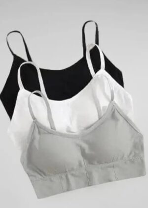 Women Everyday Lightly Padded Bra  (Black, White, Grey)