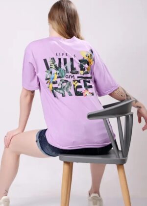 Women Graphic Print Round Neck Cotton Blend Multicolor T-Shirt